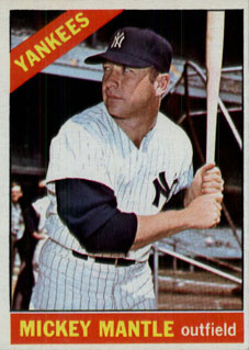 1966 Topps #135 Mickey Mantle baseball card
