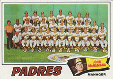 San Diego Padres baseball card