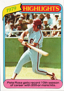 1980 Topps Pete Rose Highlights