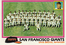 San Francisco Giants baseball card